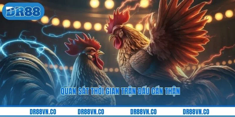 Quan sát thời gian trận đấu cẩn thận